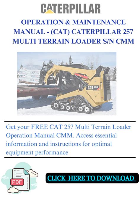 cat 257 multi terrain loader instructions